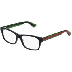 Kering Eyewear Spa Gucci GG0006ON Unisex-Brille inkl. Gläser Vollrand Quadratisch Kunststoff-Gestell 55/18/145, Schwarz