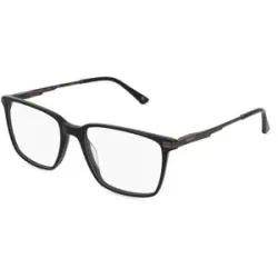 Design Eyewear Group Germany GmbH Hackett 1320 Unisex-Brille inkl. Gläser Vollrand Quadratisch Acetat-Gestell 55/18/145, Schwarz