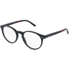 Luxottica Fashion Brillen Vertriebs GmbH Polo Ralph Lauren 0PH2297 Herren-Brille inkl. Gläser Vollrand Rund Acetat-Gestell 50/20/145, Schwarz