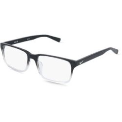 Marchon Germany GmbH Nike NIKE 1001Y Unisex-Brille inkl. Gläser Vollrand Eckig Acetat-Gestell 53/17/140, Schwarz