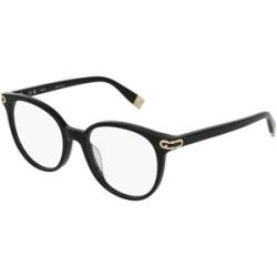 DE RIGO Vision D.A.CH. GmbH Furla VFUA97 Damen-Brille inkl. Gläser Vollrand Panto Kunststoff-Gestell 51/18/140, Schwarz