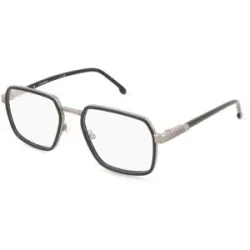 Safilo GmbH Carrera 1144 Herren-Brille inkl. Gläser Vollrand Quadratisch Edelstahl-Gestell 54/19/145, Schwarz