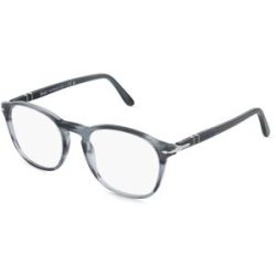 Luxottica Fashion Brillen Vertriebs GmbH Persol PO3007V Herren-Brille inkl. Gläser Vollrand Quadratisch Acetat-Gestell 52/19/145, Grau