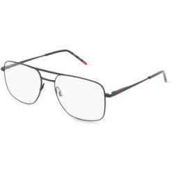 Safilo GmbH Hugo HG 1322 Herren-Brille inkl. Gläser Vollrand Eckig Metall-Gestell 55/17/145, Schwarz