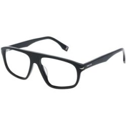 DE RIGO Vision D.A.CH. GmbH Police POIVPLU65 Unisex-Brille inkl. Gläser Vollrand Quadratisch Kunststoff-Gestell 55/15/0, Schwarz