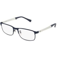 Luxottica Fashion Brillen Vertriebs GmbH Emporio Armani EA1112 Herren-Brille inkl. Gläser Halbrand Quadratisch Metall-Gestell 54/18/145, Blau