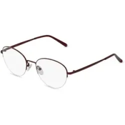 Wenzhou Bada Optical Co. , LTD Fielmann BD 461 CL Damen-Brille inkl. Gläser Halbrand Oval Edelstahl-Gestell 50/18/135, Rot