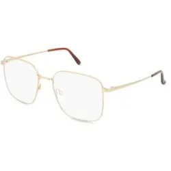 Zhangzhou Agilton Optical Co., Ltd. Fielmann MC 644 FA MASON Herren-Brille inkl. Gläser Vollrand Quadratisch Edelstahl-Gestell 56/19/145, Gold