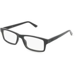 Kering Eyewear Spa Puma PU0431O Unisex-Brille inkl. Gläser Vollrand Quadratisch Kunststoff-Gestell 54/17/145, Schwarz
