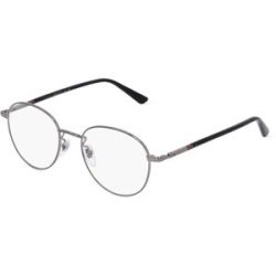 Kering Eyewear Spa Gucci GG0392O Unisex-Brille inkl. Gläser Vollrand Panto Metall-Gestell 51/19/140, Grau