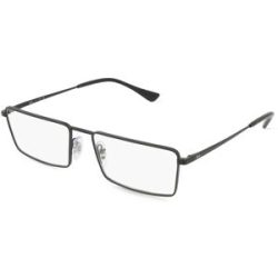 Luxottica Fashion Brillen Vertriebs GmbH Ray-Ban 0RX6541 EMY Unisex-Brille inkl. Gläser Vollrand Quadratisch Metall-Gestell 56/17/145, Schwarz