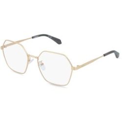 Safilo GmbH Polaroid PLD D612/G Damen-Brille inkl. Gläser Vollrand Geometrisch Edelstahl-Gestell 55/18/140, Gold