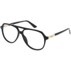 Kering Eyewear Spa Chloé CH0366O Damen-Brille inkl. Gläser Vollrand Pilot Acetat-Gestell 57/13/140, Schwarz