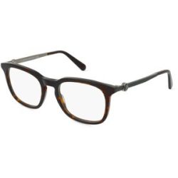 Luxottica Fashion Brillen Vertriebs GmbH MONCLER ML5176 Unisex-Brille inkl. Gläser Vollrand Quadratisch Kunststoff-Gestell 52/20/145, Havanna