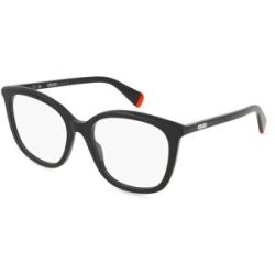 Thélios Kenzo KZ50202I Unisex-Brille inkl. Gläser Vollrand Quadratisch Kunststoff-Gestell 55/18/145, Schwarz