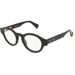 Thélios Kenzo KZ50197I Herren-Brille inkl. Gläser Vollrand Panto Kunststoff-Gestell 47/23/150, Schwarz
