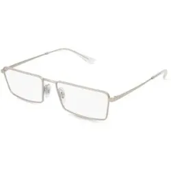 Luxottica Fashion Brillen Vertriebs GmbH Ray Ban 0RX6541 EMY Unisex-Brille inkl. Gläser Vollrand Quadratisch Metall-Gestell 56/17/145, Silber