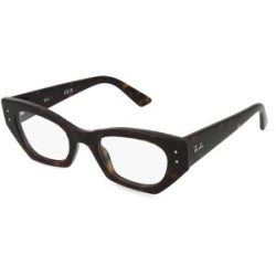 Luxottica Fashion Brillen Vertriebs GmbH Ray-Ban 0RX7330 ZENA Unisex-Brille inkl. Gläser Vollrand Quadratisch Kunststoff-Gestell 49/22/145, Havanna