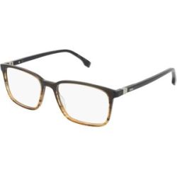 Safilo SpA Boss 1436 Damen-Brille inkl. Gläser Halbrand Quadratisch Metall-Gestell 55/16/145, Braun