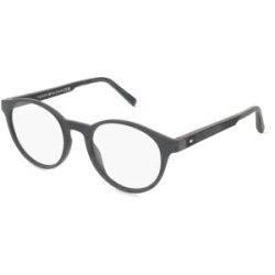 Safilo SpA Tommy Hilfiger TH 2149 Herren-Brille inkl. Gläser Vollrand Panto Kunststoff-Gestell 49/19/145, Schwarz