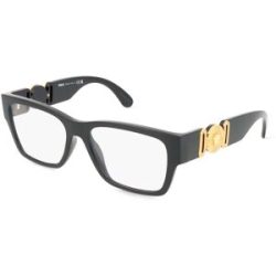 Luxottica Fashion Brillen Vertriebs GmbH Versace VE3368U Herren-Brille inkl. Gläser Vollrand Quadratisch Kunststoff-Gestell 55/17/140, Schwarz