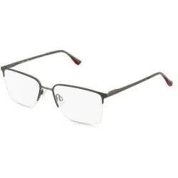 Billion Excel Optical Manufactory Co. Ltd. Fielmann BE 035 FLEX CL THORE Herren-Brille inkl. Gläser Halbrand Quadratisch Edelstahl-Gestell 56/18/145, Grün