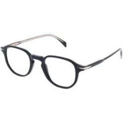Safilo SpA David Beckham DB 1140 Herren-Brille inkl. Gläser Vollrand Quadratisch Acetat-Gestell 49/22/150, Schwarz