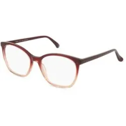 C&S CO. LTD. Fielmann ABC 085 FA JULIA Damen-Brille inkl. Gläser Vollrand Butterfly Acetat-Gestell 54/17/140, Rot