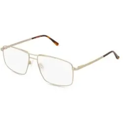 Billion Excel Optical Manufactory Co. Ltd. Fielmann BE 034 CL Herren-Brille inkl. Gläser Vollrand Quadratisch Edelstahl-Gestell 58/15/145, Gold