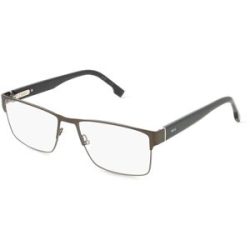 Safilo SpA Boss 1764 Herren-Brille inkl. Gläser Vollrand Eckig Metall-Gestell 59/18/155, Grau