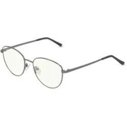 Wenzhou Bada Optical Co. , LTD Fielmann BD 481 BL Damen-Blaulichtfilterbrille ohne Sehstärke Vollrand Quadratisch Edelstahl-Gestell, Grau