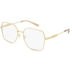 Luxottica Fashion Brillen Vertriebs GmbH Michael Kors 0MK3082D YUNAN Damen-Brille inkl. Gläser Vollrand Quadratisch Metall-Gestell 55/17/145, Gold