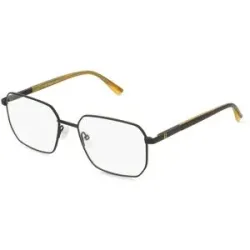 Wenzhou Lanson International Co., Ltd. Fielmann LN 079 FLEX CL JUSTUS Herren-Brille inkl. Gläser Vollrand Geometrisch Edelstahl-Gestell 55/18/145, Schwarz