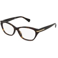 Luxottica Fashion Brillen Vertriebs GmbH Ralph 0RA7161U Damen-Brille inkl. Gläser Vollrand Quadratisch Acetat-Gestell 55/16/145, Havanna
