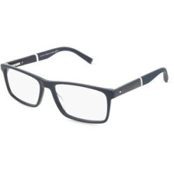 Safilo GmbH Tommy Hilfiger Eyewear TH 1909 Herren-Brille inkl. Gläser Vollrand Quadratisch Acetat-Gestell 54/15/140, Blau