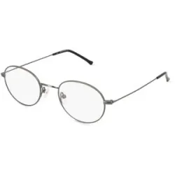 Wenzhou Bada Optical Co. , LTD Fielmann BD 350 PANTO CL Unisex-Brille inkl. Gläser Vollrand Panto Edelstahl-Gestell 50/20/145, Grau