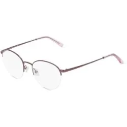 Eyestar Limited (China) Fielmann MI 054 CL Damen-Brille inkl. Gläser Halbrand Oval Edelstahl-Gestell 49/19/140, Lila