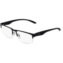 Luxottica Fashion Brillen Vertriebs GmbH Armani Exchange AX1054 Herren-Brille inkl. Gläser Halbrand Quadratisch Metall-Gestell 55/18/140, Schwarz
