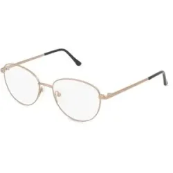 Zhangzhou Agilton Optical Co., Ltd. Fielmann MC 603 CL Damen-Brille inkl. Gläser Vollrand Oval Edelstahl-Gestell 51/17/135, Gold