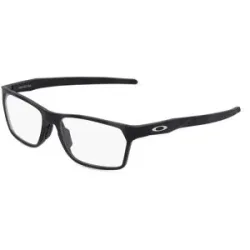 Luxottica Fashion Brillen Vertriebs GmbH Oakley OX8032 Herren-Brille inkl. Gläser Vollrand Quadratisch Kunststoff-Gestell 55/16/141, Schwarz