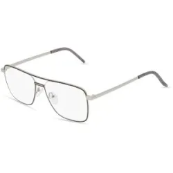 Wenzhou Bada Optical Co. , LTD Fielmann BD 501 CL Herren-Brille inkl. Gläser Halbrand Quadratisch Edelstahl-Gestell 56/15/145, Silber