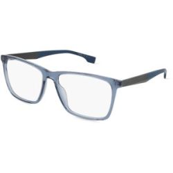 Safilo GmbH Boss 1582 Herren-Brille inkl. Gläser Vollrand Quadratisch Acetat-Gestell 56/16/145, Blau