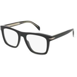 Safilo GmbH David Beckham DB 7020 Herren-Brille inkl. Gläser Vollrand Quadratisch Acetat-Gestell 51/20/145, Schwarz