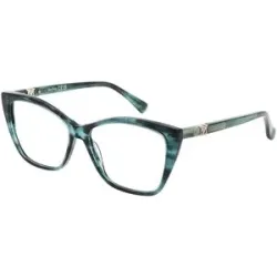 Marcolin Deutschland GmbH Max Mara MM5036 Damen-Brille inkl. Gläser Vollrand Quadratisch Acetat-Gestell 54/14/140, Grün