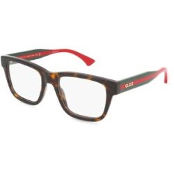 Kering Eyewear Spa Gucci GG1870O Unisex-Brille inkl. Gläser Vollrand Eckig Acetat-Gestell 53/19/145, Havanna