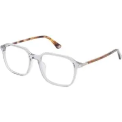 DE RIGO Vision D.A.CH. GmbH Police VPLP13 Unisex-Brille inkl. Gläser Vollrand Quadratisch Kunststoff-Gestell 53/18/145, Grau