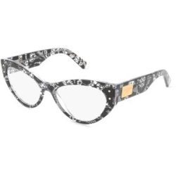Luxottica Fashion Brillen Vertriebs GmbH Dolce&Gabbana DG3403 Damen-Brille inkl. Gläser Vollrand Cat Eye Acetat-Gestell 54/18/140, Schwarz