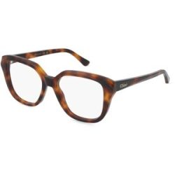 Kering Eyewear Spa Chloé CH0293O Damen-Brille inkl. Gläser Vollrand Eckig Acetat-Gestell 53/17/140, Havanna