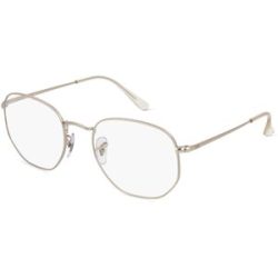 Luxottica Fashion Brillen Vertriebs GmbH Ray-Ban RX6448 Unisex-Brille inkl. Gläser Vollrand Quadratisch Metall-Gestell 54/21/145, Silber