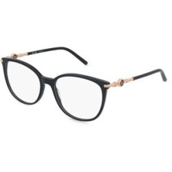 DE RIGO Vision D.A.CH. GmbH Escada VESF32 Damen-Brille inkl. Gläser Vollrand Cat Eye Kunststoff-Gestell 54/17/140, Schwarz